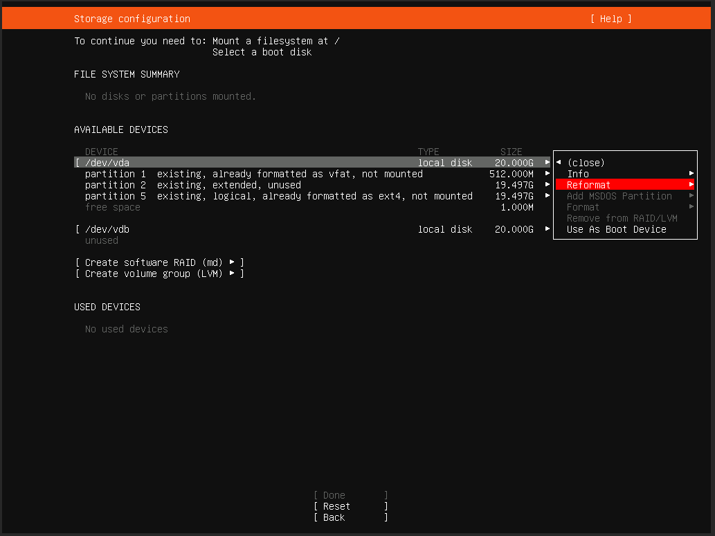 安装 Ubuntu Server 时配置磁盘 RAID | bleatingsheep 的博客